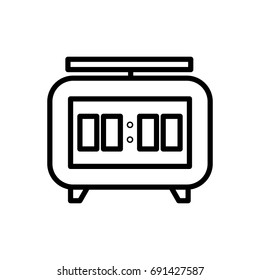 Premium time icon or logo in line style. High quality sign and symbol on a white background. Vector outline pictogram for infographic, web design and app development.
