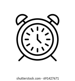 Premium time icon or logo in line style. High quality sign and symbol on a white background. Vector outline pictogram for infographic, web design and app development.