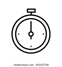 Premium time icon or logo in line style. High quality sign and symbol on a white background. Vector outline pictogram for infographic, web design and app development.
