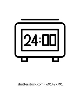 Premium time icon or logo in line style. High quality sign and symbol on a white background. Vector outline pictogram for infographic, web design and app development.