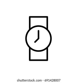 Premium time icon or logo in line style. High quality sign and symbol on a white background. Vector outline pictogram for infographic, web design and app development.