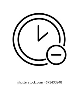 Premium time icon or logo in line style. High quality sign and symbol on a white background. Vector outline pictogram for infographic, web design and app development.