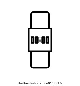 Premium time icon or logo in line style. High quality sign and symbol on a white background. Vector outline pictogram for infographic, web design and app development.