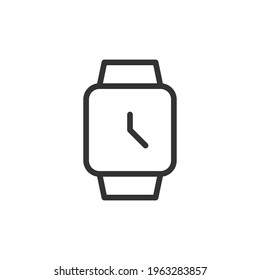 Premium time line icon for app, web and UI. Vector stroke sign isolated on a white background. Outline icon of time in trendy style.