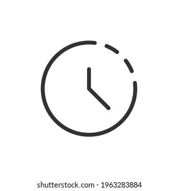 Premium time line icon for app, web and UI. Vector stroke sign isolated on a white background. Outline icon of time in trendy style.