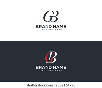 Premium Timeless and Versatile Brand Identity Logo Design. Professional Iconic Letter GB Minimalist Business Logo Design Template.