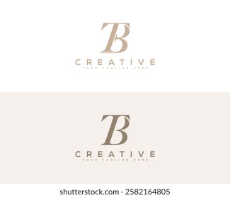 Premium Timeless and Versatile Brand Identity Logo Design. Professional Iconic Letter TB Minimalist Business Logo Design Template.