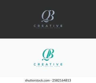 Premium Timeless and Versatile Brand Identity Logo Design. Professional Iconic Letter QB Minimalist Business Logo Design Template.