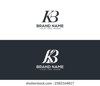 Premium Timeless and Versatile Brand Identity Logo Design. Professional Iconic Letter KB Minimalist Business Logo Design Template.