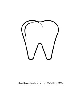 Premium tooth icon or logo in line style. High quality sign and symbol on a white background. Vector outline pictogram for infographic, web design and app development