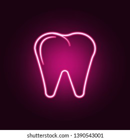 Premium tooth iconneon icon. Elements of body parts set. Simple icon for websites, web design, mobile app, info graphics