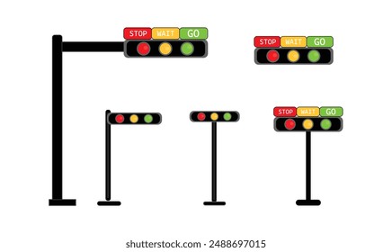 Premium traffic light vector design for use.