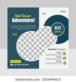  Premium Travel business social media post design template