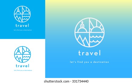 premium travel concept logo vector