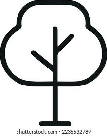 Premium tree line icon for app, web and UI. Vector stroke sign isolated on a white background. Outline icon of tree in trendy style.
