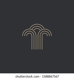 Premium tree logo design. Abstract tree icon vector illustration