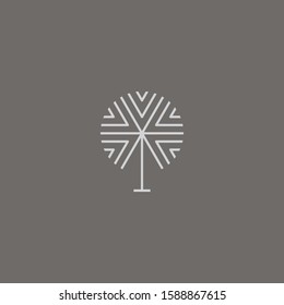 Premium tree logo design. Abstract tree icon vector illustration