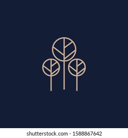 Premium tree logo design. Abstract tree icon vector illustration