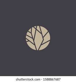 Premium tree logo design. Abstract tree icon vector illustration