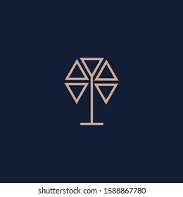 Premium tree logo design. Abstract tree icon vector illustration