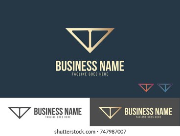 Premium Triangle Logo Template Design Vector 