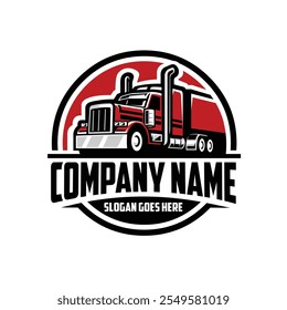 Premium trucking company logo vector illustration isolated. Best for trucking and freight related industry