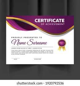 Premium unique certificate and diploma template