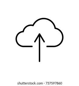 Premium upload icon or logo in line style. High quality sign and symbol on a white background. Vector outline pictogram for infographic, web design and app development.