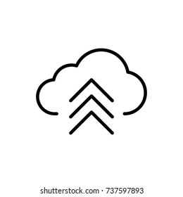 Premium upload icon or logo in line style. High quality sign and symbol on a white background. Vector outline pictogram for infographic, web design and app development.