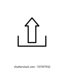 Premium upload icon or logo in line style. High quality sign and symbol on a white background. Vector outline pictogram for infographic, web design and app development.