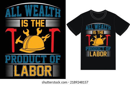 Premium USA Labor day Typography T-Shirt Designs