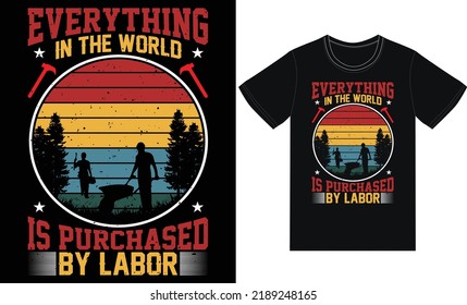 Premium USA Labor day Typography T-Shirt Designs