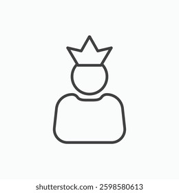 Premium User icon isolated on white background