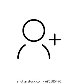 Premium user icon or logo in line style. High quality sign and symbol on a white background. Vector outline pictogram for infographic, web design and app development.
