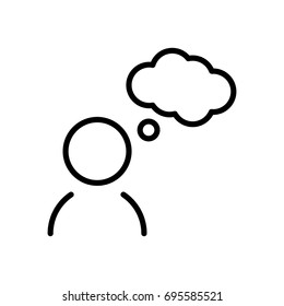 Premium user icon or logo in line style. High quality sign and symbol on a white background. Vector outline pictogram for infographic, web design and app development.