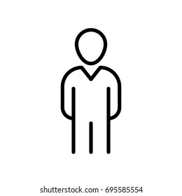 Premium user icon or logo in line style. High quality sign and symbol on a white background. Vector outline pictogram for infographic, web design and app development.