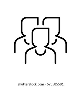 Premium user icon or logo in line style. High quality sign and symbol on a white background. Vector outline pictogram for infographic, web design and app development.