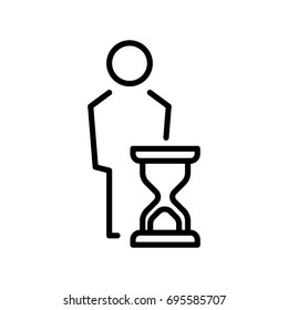 Premium user icon or logo in line style. High quality sign and symbol on a white background. Vector outline pictogram for infographic, web design and app development.