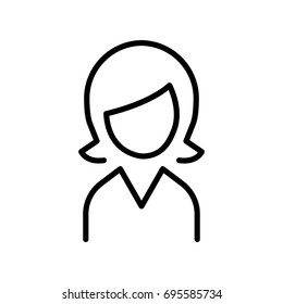 Premium user icon or logo in line style. High quality sign and symbol on a white background. Vector outline pictogram for infographic, web design and app development.