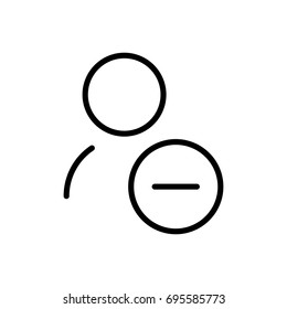 Premium user icon or logo in line style. High quality sign and symbol on a white background. Vector outline pictogram for infographic, web design and app development.