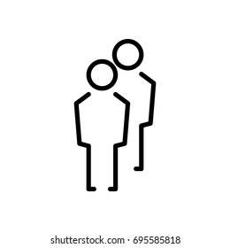 Premium user icon or logo in line style. High quality sign and symbol on a white background. Vector outline pictogram for infographic, web design and app development.