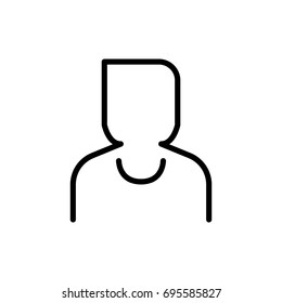 Premium user icon or logo in line style. High quality sign and symbol on a white background. Vector outline pictogram for infographic, web design and app development.
