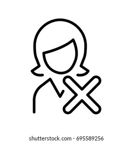 Premium user icon or logo in line style. High quality sign and symbol on a white background. Vector outline pictogram for infographic, web design and app development.