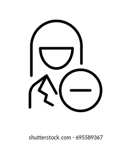 Premium user icon or logo in line style. High quality sign and symbol on a white background. Vector outline pictogram for infographic, web design and app development.