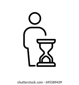 Premium user icon or logo in line style. High quality sign and symbol on a white background. Vector outline pictogram for infographic, web design and app development.