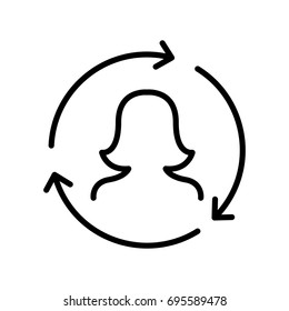 Premium user icon or logo in line style. High quality sign and symbol on a white background. Vector outline pictogram for infographic, web design and app development.