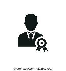 Icono de usuario premium, icono de usuario de vector premium, ilustración vectorial