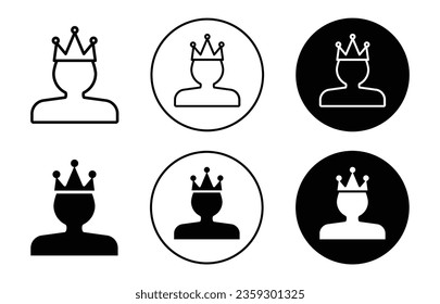 Premium user Icon. VIP website member symbol. Royal business account client vector. King or emperor with crown sign.
