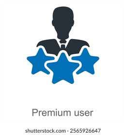 Premium User and member icon concept