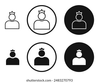 Premium User outlined icon vector collection.